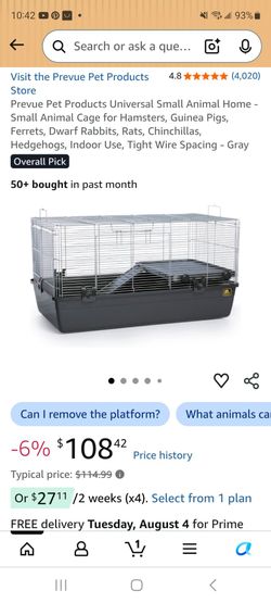 Prevu hamster cage used