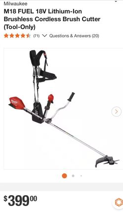 New Open Box Milwaukee Brush Cutter Tool Only