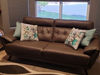 Modern - Gray Leathrer Sofa