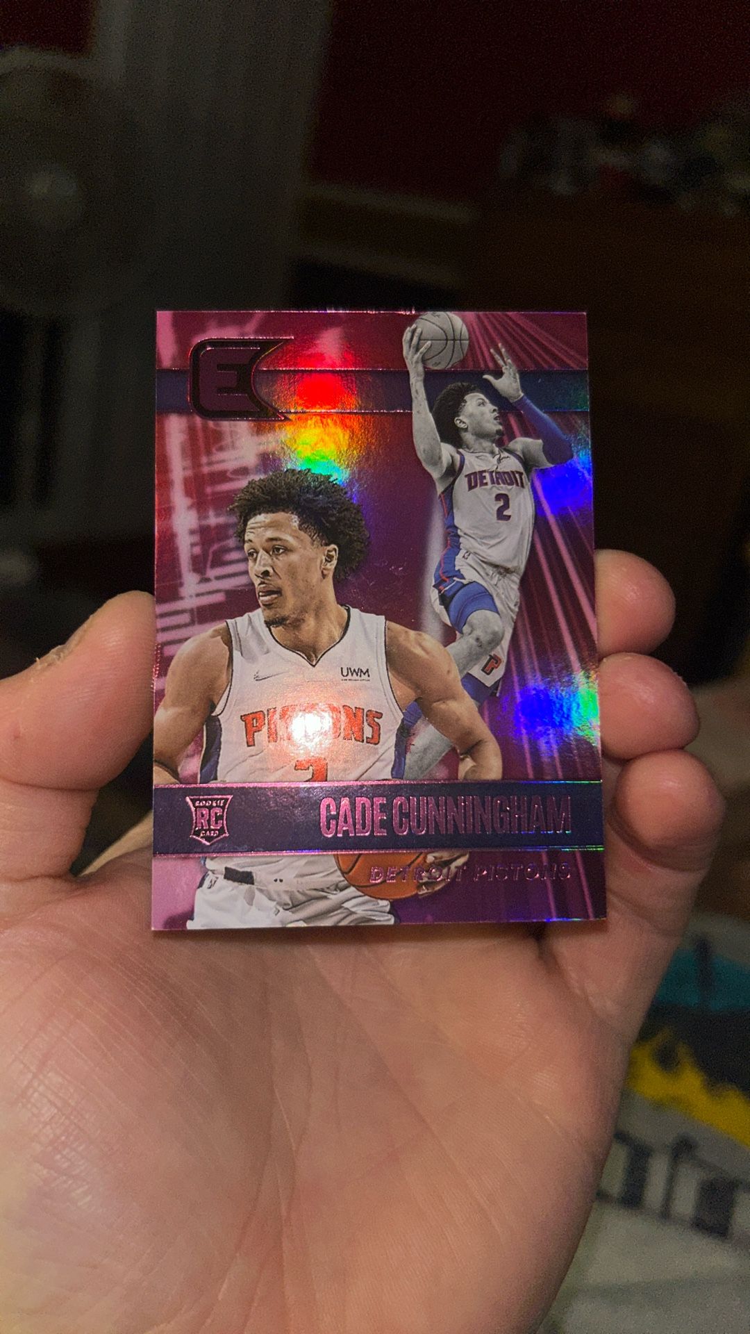 2021-22 Chronicles Cade Cunningham Pink Essentials Rookie RC #335 Pistons