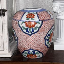 Vintage ACF Imari Style Porcelain Vase – Hand Decorated in Hong Kong 