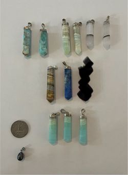 12 genuine crystal pendants lot