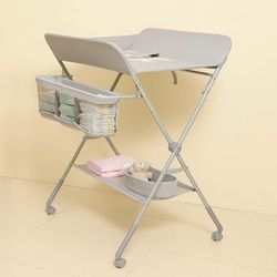 KARAOK Baby Changing Table with Wheels Portable (Light Grey)retail Price $70