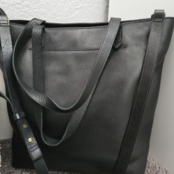 Black Leather Tote By MADEWELL