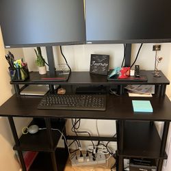 Desk With Storage Shelves