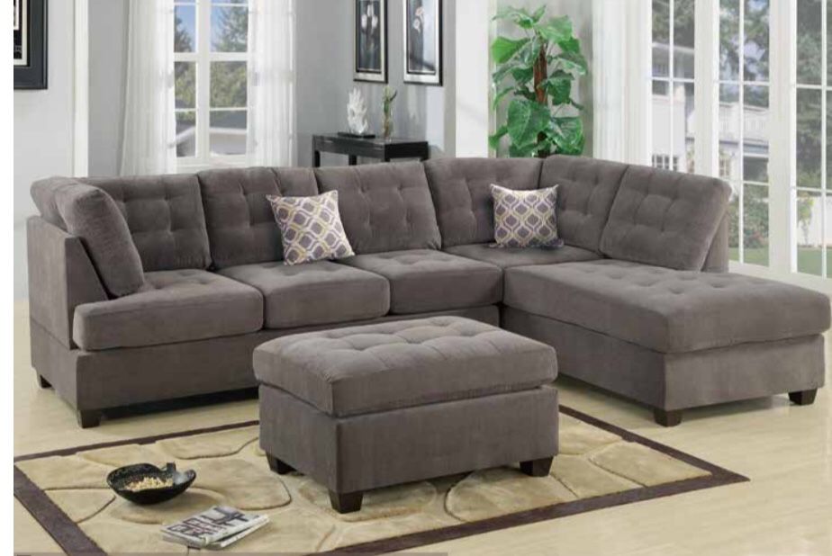 Sectional Sofa with FREE ottoman ($39 DOWN)