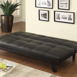 Black Leather Futon