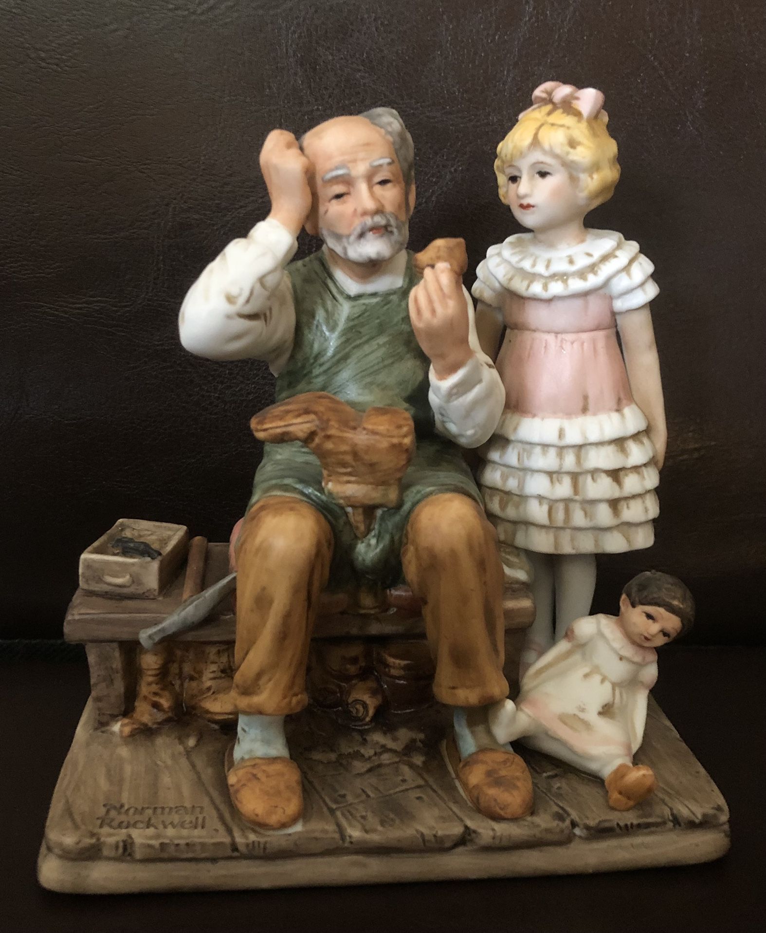 Norman Rockwell “The Cobbler” Figurine 1979 by The Norman Rockwell Museum Porcelain Japan