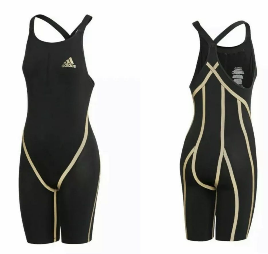 Adidas Women's Adizero Freestyle Closed Back Tech Suit Black Gold