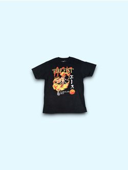 One Piece Portgas D. Ace "Fire Fist" T-Shirt L Ripple Junction Hot Topic Anime