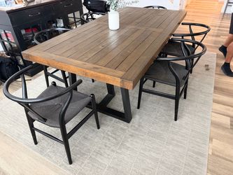 Wood Top Dining Table and chairs