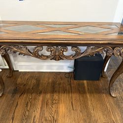 Table With Woodwork Carving