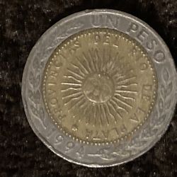 Provinces Of The Rio De La plata One Peso  First Coin Made In Argentina