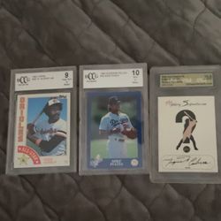 3 MLB Slabs (2 Mint 10s, 1 NM 9)