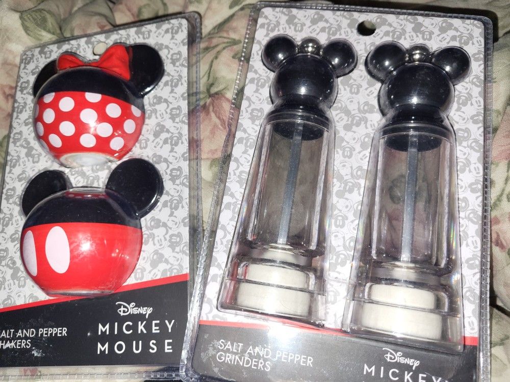 Mickey Salt & Pepper Shakers, And Salt & Pepper Grinders