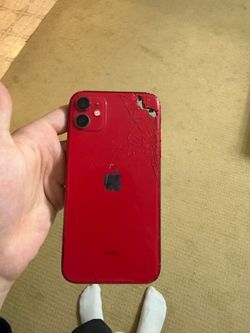 Apple iPhone 11 Red damaged but unlocked & paid off