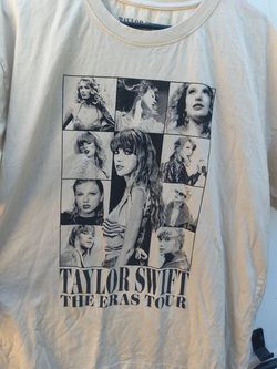 Taylor Swift The Eras Tour XL T-Shirt Off White Official Merch US Dates