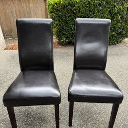 FREE - Two Leather Chairs - Decent Condition