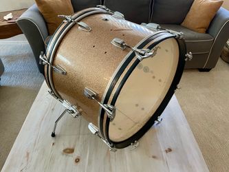 1964 Ludwig 14x20 champagne sparkle bass drum
