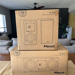 Klipsch R-41M + R-52C Reference Speakers – New in Box – $325 OBO