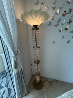 Art Deco Glass Floor Lamp by Gaetano Sciolari