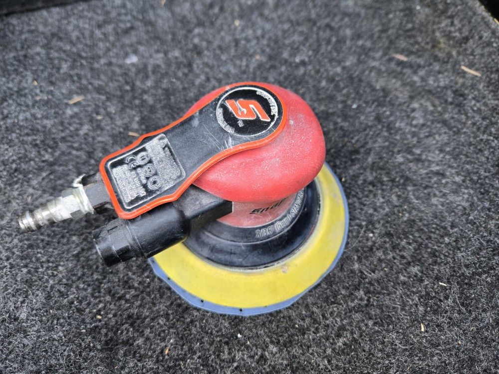 SNAP ON 6" ORBITAL SANDER, 3/16 Pattern PSA Pad Yellow 