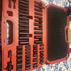 54 pc 1/4” drive impact socket set new $60 