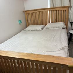 Queen Bed With Mattress 