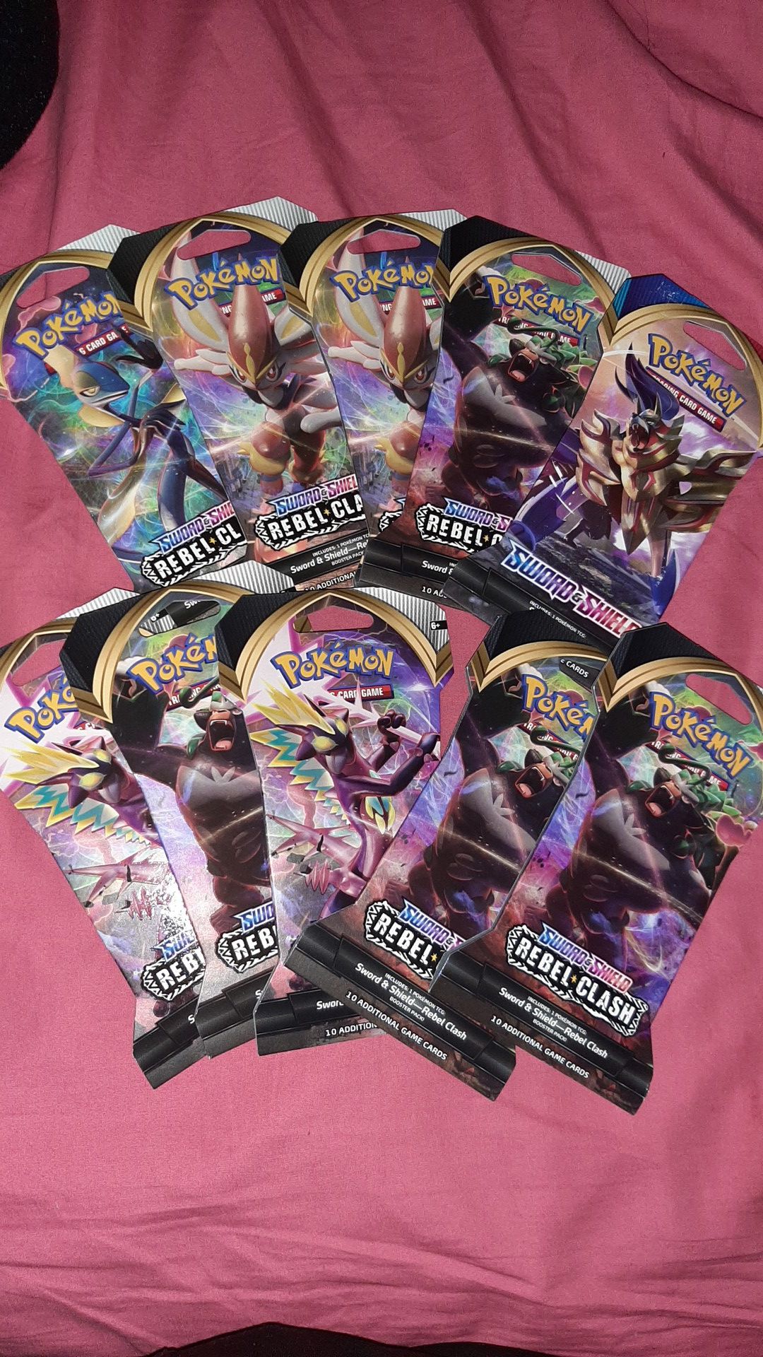 10 Packs Pokemon Cards