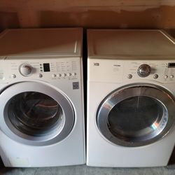 LG Front Load Washer And Stackable Gas Dryer Set 