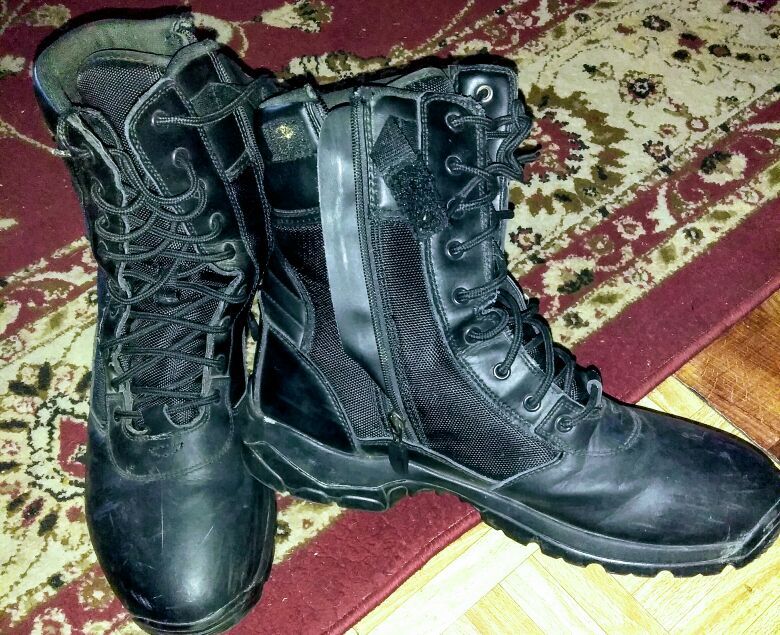 Men's Interceptor Kentin Military Tactical Jump Boots Black Leather Sz. 14