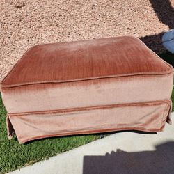 Ottoman Plush fabric!neutral Color foot Stool! Practical, Perfect Size Just Shampooeds