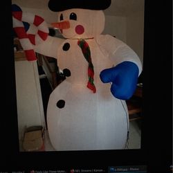 Grammy 2004 8ft Snow man U Inflatable With Box Working 