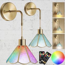 Battery Operated Wall Sconces Set Of Two