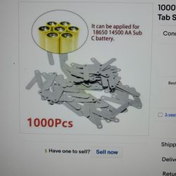 1000pcs Conductive Sheet Solder Tab 18650 Rechargeable Battery