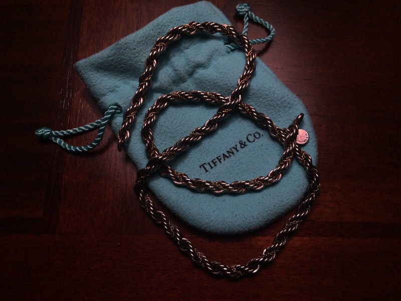 Tiffany & Co rope necklace, bag & box included!