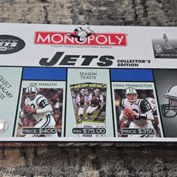 Monopoly New York Jets Collectors Edition (2004) Brand New & Factory Sealed!!