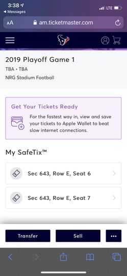 Texans tickets