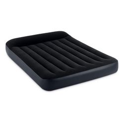 INTEX 64147ED Dura Beam Pillow Rest Standard Classic Air Bed Soft Top Inflatable Blow Up Mattress, Full