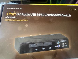 Monoprice DVI Audio USB PS2 combo KVM switch