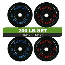 200 lb set Olympic Bumper Plates