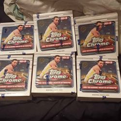 6x 2024-2025 Topps Chrome NBA Basketball Mega Boxes