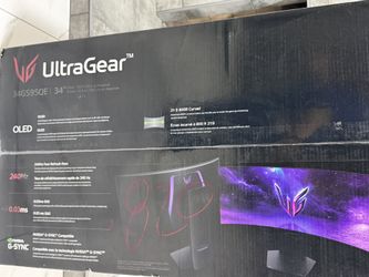 LG 34GS95QE 34-inch Ultragear OLED Curved Gaming Monitor WQHD 1440p 800R 240Hz 0.03ms AMD FreeSync Premium Pro NVIDIA G-Sync HDMI 2.1 DisplayPort Tilt
