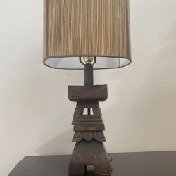 Wood Carved  Table Lamp + More — Read Description 