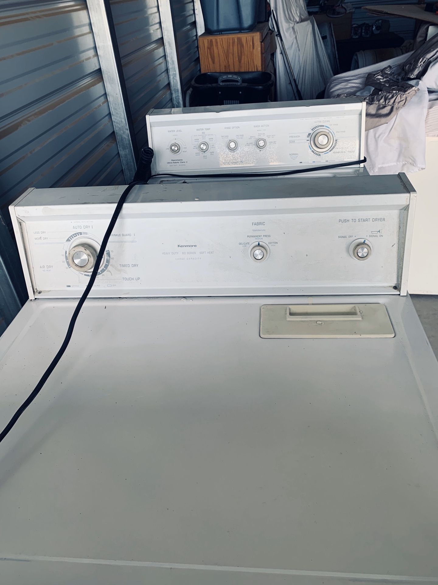Kenmore set washer and dryer