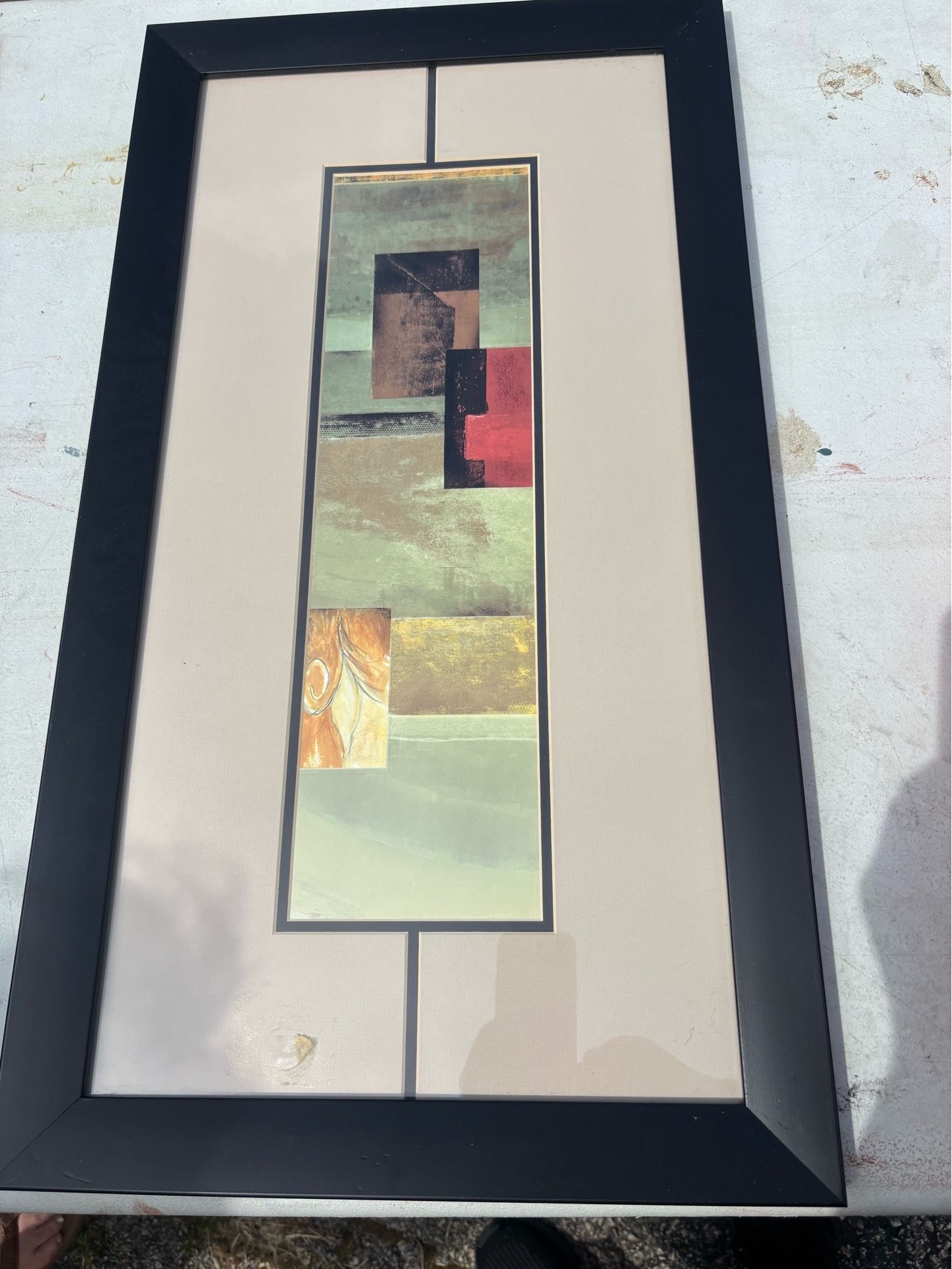 Abstract framed art work