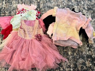 Small lot 6-9mo baby girls dresses and sweaters 14 items