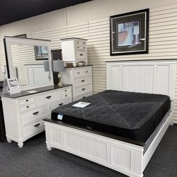 New Queen Size All Pieces Except Mattress BedroomSet . King $199 More. Delivery & Set Up Available 