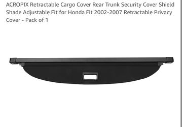 ACROPIX Retractable Cargo Cover Rear Trunk Security Cover Shield Shade Adjustable Fit for Honda Fit 2002-2007 Retractable Privacy Cover - Pack of 1