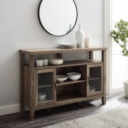 New 52” Rustic Wood TV Stand in Grey Wash 